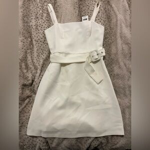 French Connection Cream Mini Dress with Belt